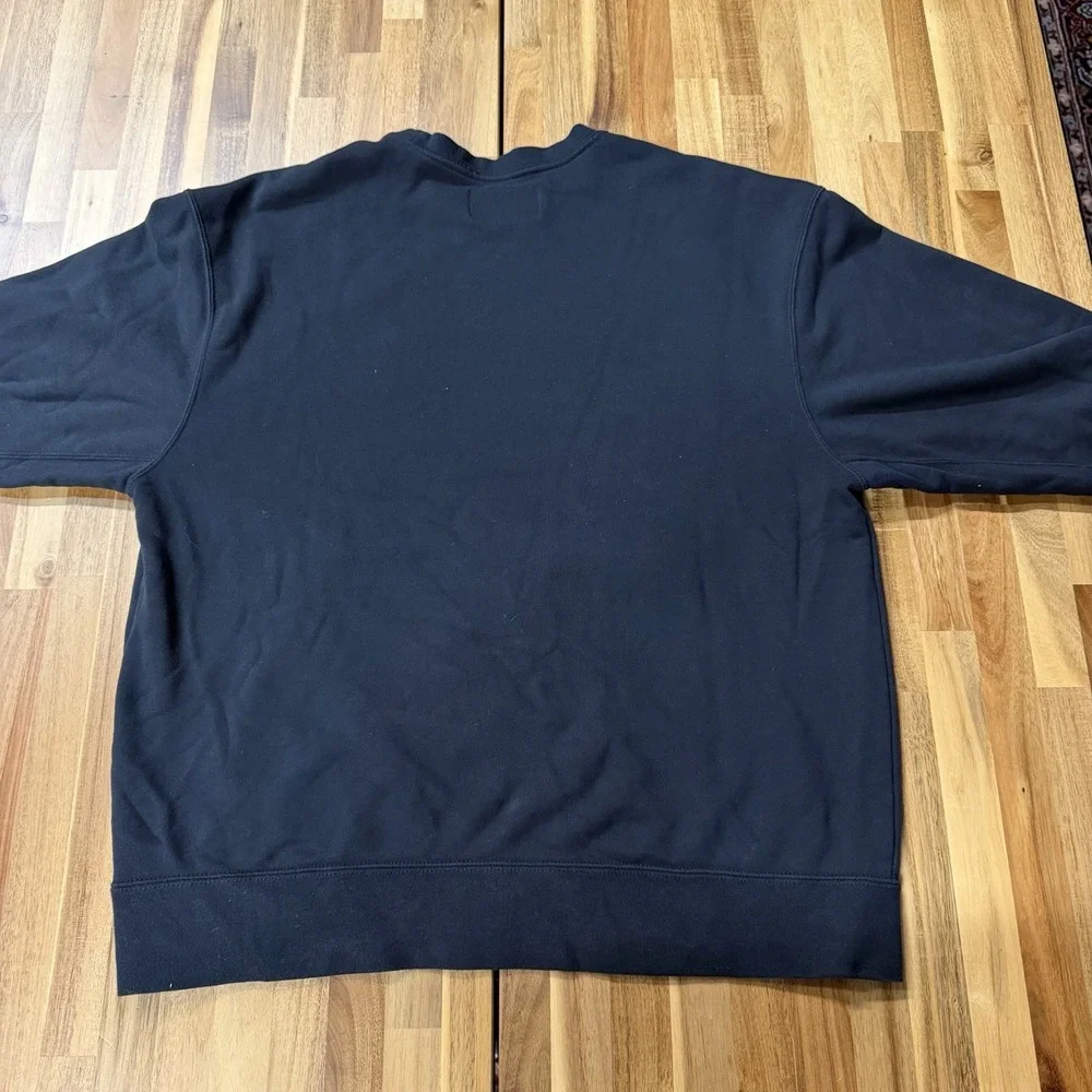 Nike Air Jordan Jumpman Crew Sweatshirt Black Embroidered Logo Mens L